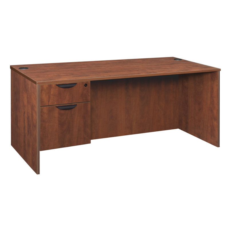 Bureau de direction Regency Legacy avec tiroir à piédestal simple, H 29 po x l 66 po x P 30 po, Cerisier