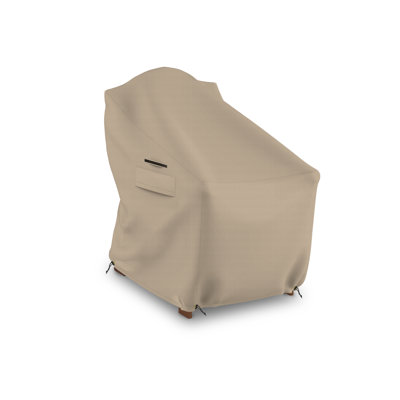 Waterproof Adirondack Chair Cover, Heavy Duty Outdoor Furniture Cover With Drawstring, Buckles, Air Vent, Durable Fabric (Beige, 30"W X 34"D X 36" H)