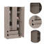 Armoire 2 tiroirs 3 portes Rowaton-2044028172