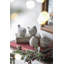 Ensemble de 4 oiseaux neige scintillants