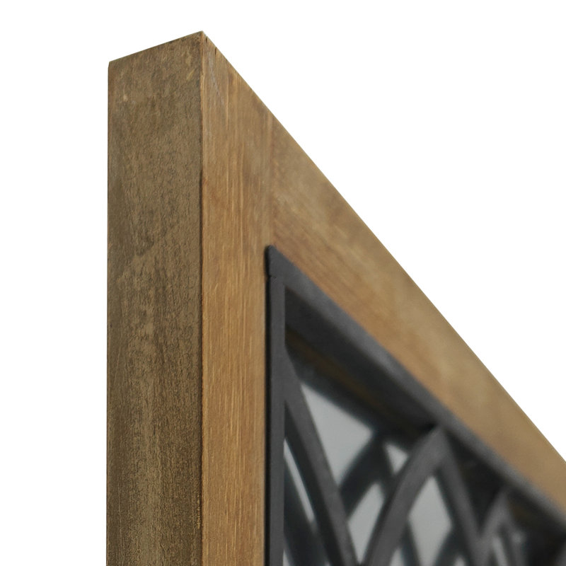 Miroir mural arqué pour fenêtre, H 37,5 po x l 24 po, brun