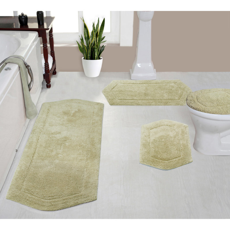 Tapis pour salle de bain Delean, Vert