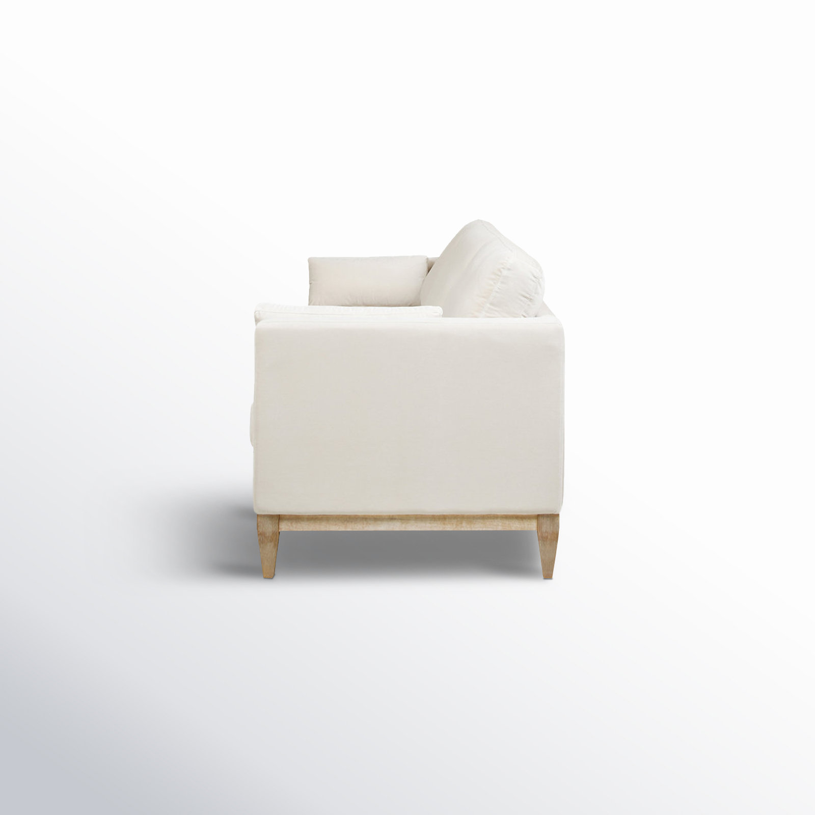 Pera 84'' Upholstered Sofa, French Beige Velvet