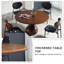 Table de salle à manger en bois massif de frêne massif et bois manufacturé brun-107829145