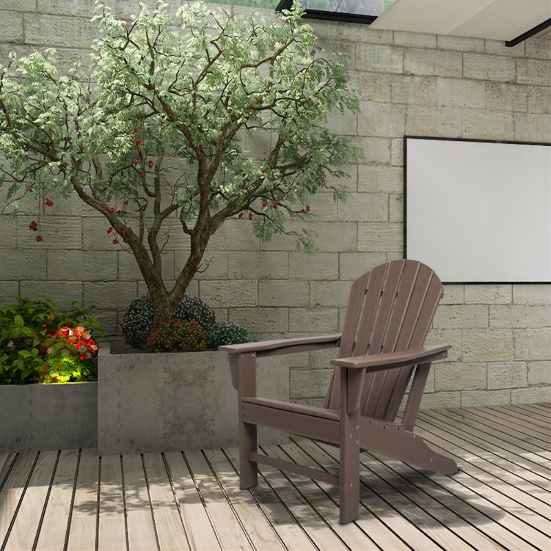 Sodus Outdoor Adirondack Chair, Dark Brown