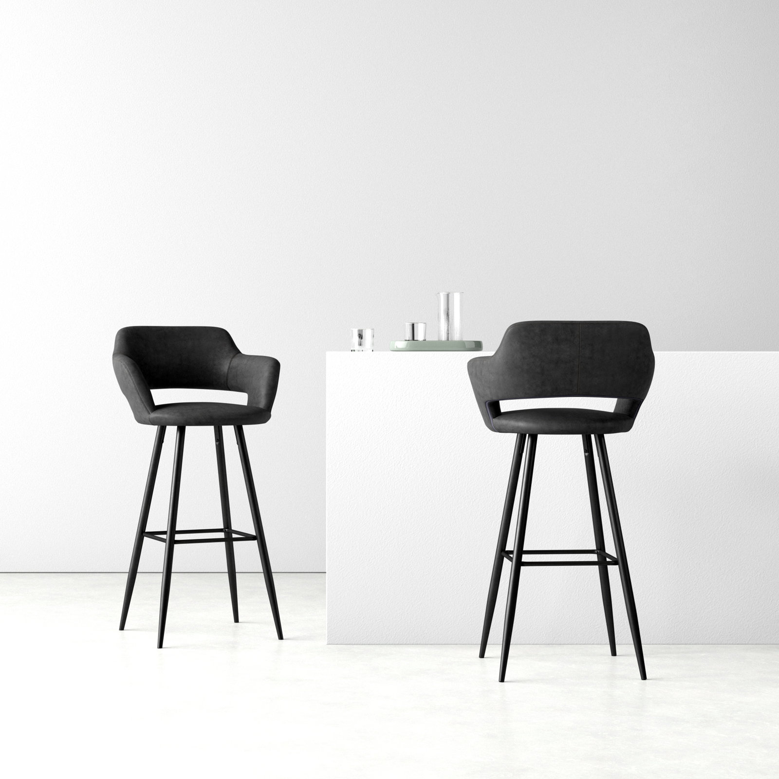 Lake Bar and Counter Stool, Gray, Bar Stool (30" Seat Height)