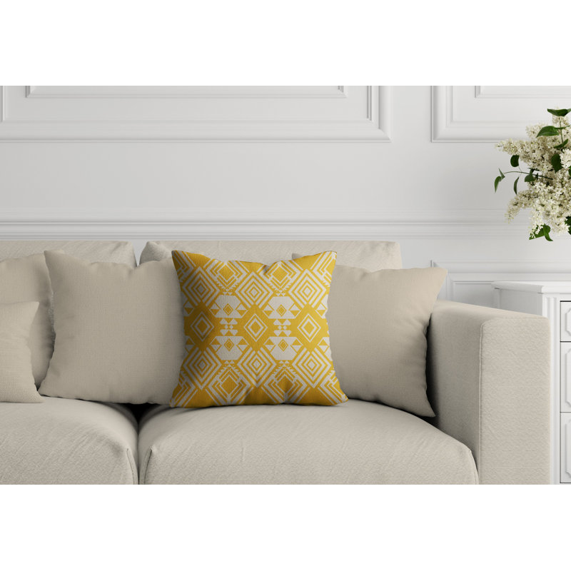 Housse et insert de coussin extérieur d'extérieur, L 17 po x H 17 po, Moutarde