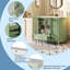 Ensemble de meuble-lavabo moderne 36 po - portes en verre gaufré, 4 tiroirs et panneau de fibres à densité moyenne imperméable