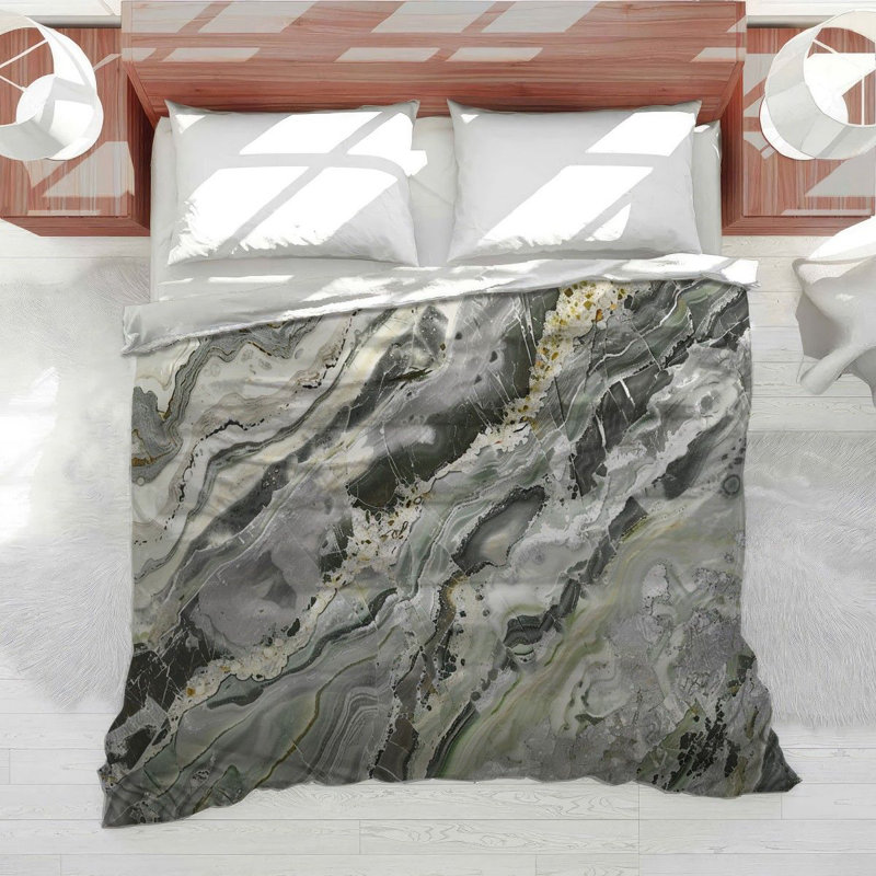 Layered Agate Modern Cotton Blend Comforter, Twin Comforter