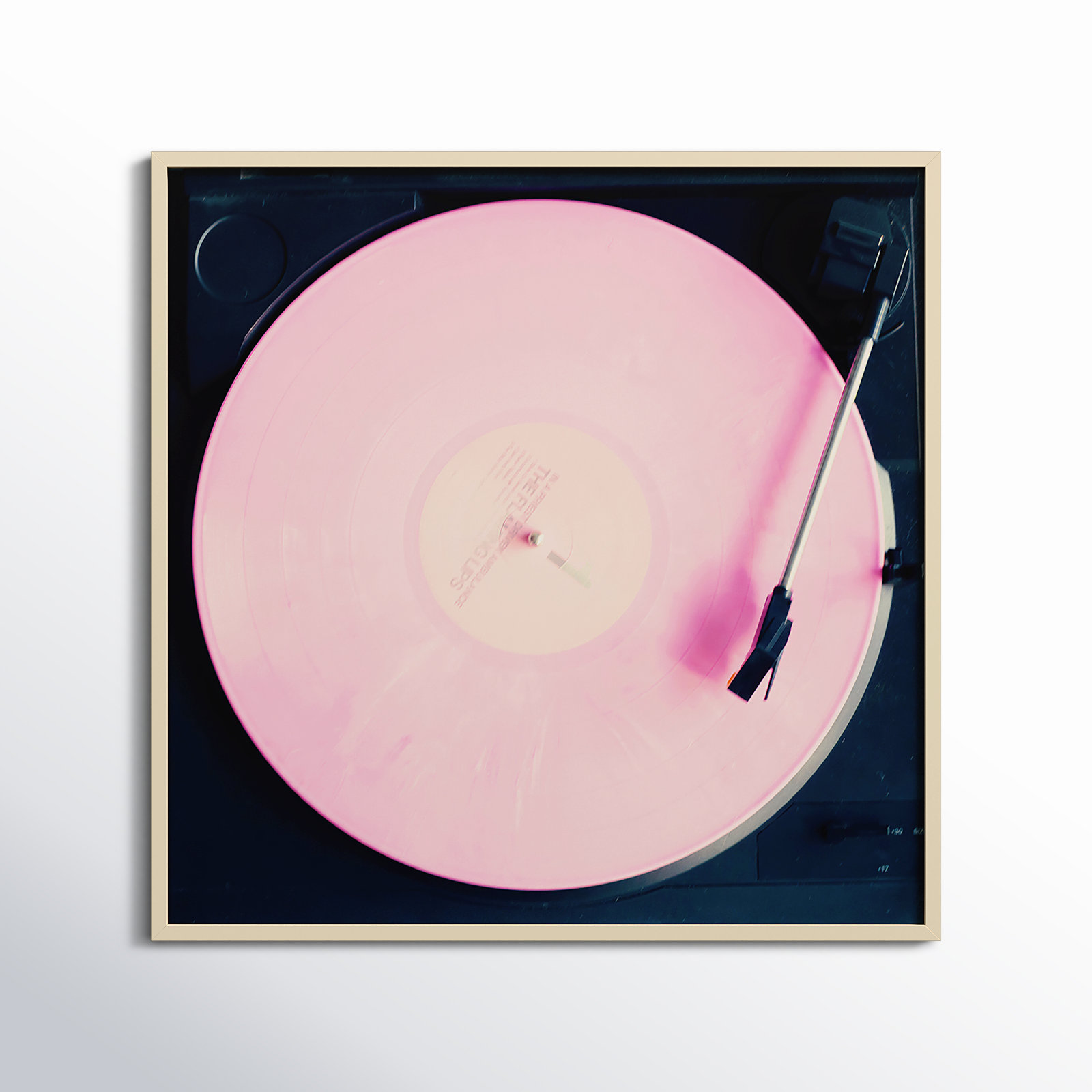 Pink Record by Caroline Mint, Brown, 41.25" H x 41.25" W x 0.88" D