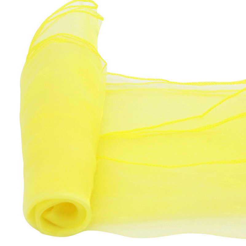 Chaise de banquet pour mariage en organza de 108 po x 8 po/10/20/50/100Pcs, 10 pièces, Jaune