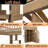 LED Loft Bed with Built-in Desk Workstation and Multi-storage-1654058494