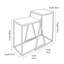 Anjelia S/2 Black Ash Veneer and Black Metal 2 Piece Nest of Tables