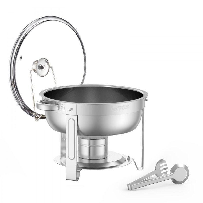 Ensemble 5 pièces de buffet à vaisselle rond en acier inoxydable