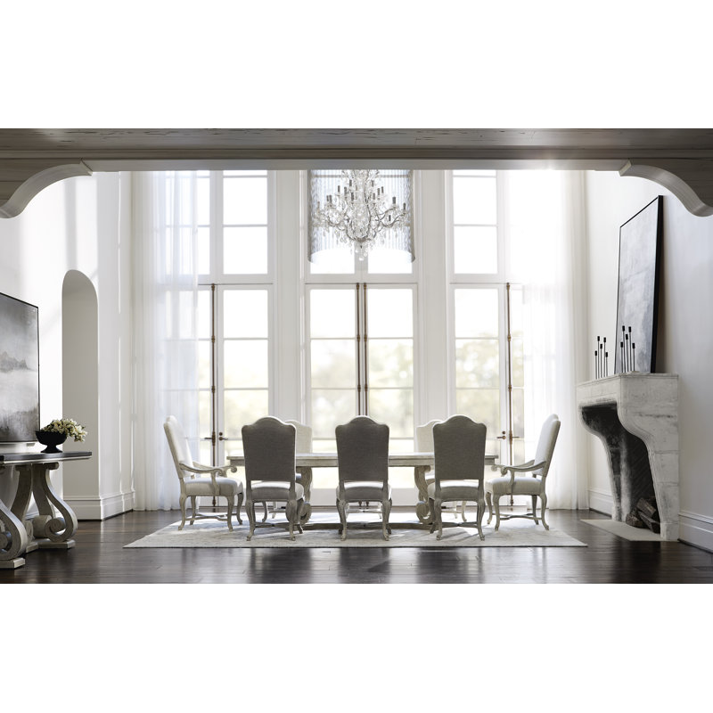 Mirabelle Cream Reclaimed Pine Extendable Dining Table
