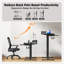 Bureau debout électrique 55 po avec 2 tiroirs et plateau à clavier, bureau à hauteur réglable pour le bureau personnel -890234271-890342497