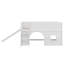 Lit mezzanine en bois à profil bas avec glissade, tablettes de rangement-698576490