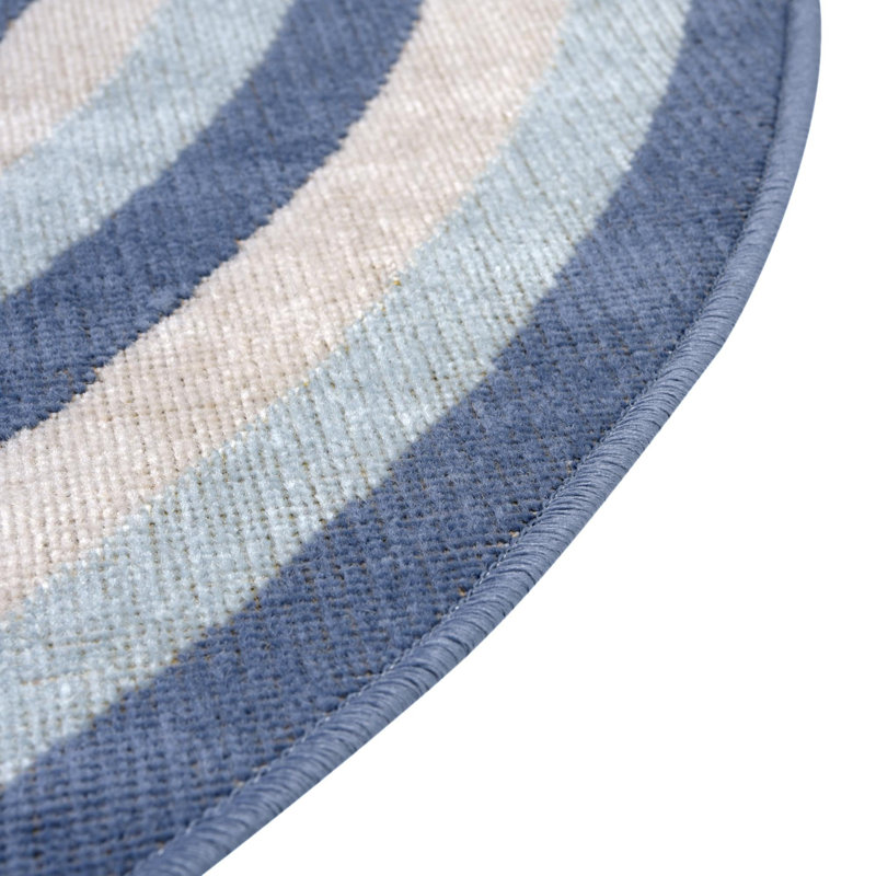 Tapis bleu Hoehne, Oval 8 pi x 10 pi