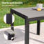 Table basse carrée de patio avec plateau de table Hips-1400200338