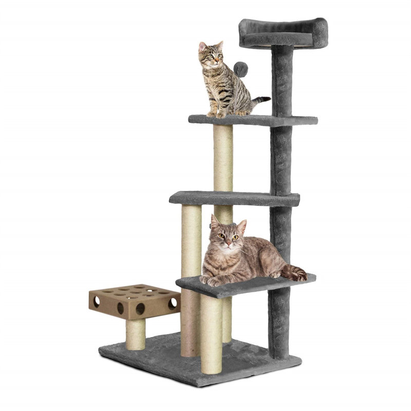 Etibar 49.49'' H Cat Tree, Gray