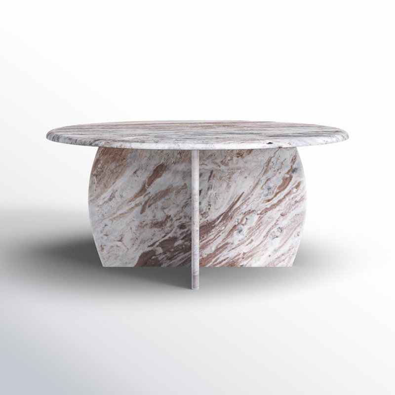 Marble Top Coffee Table, Brown