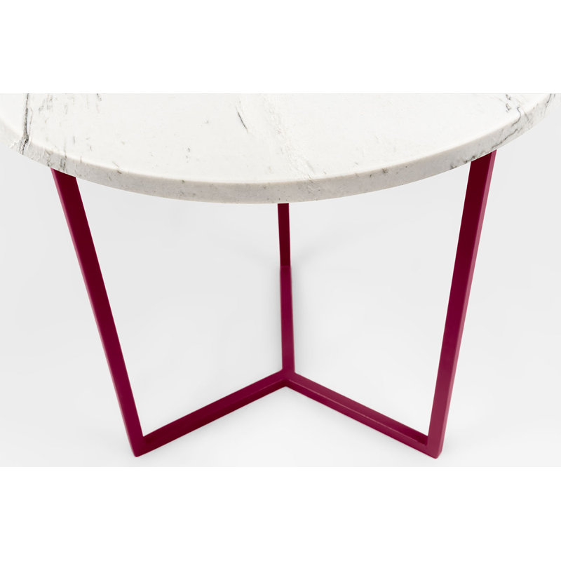 Draper Frame End Table, Red