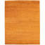 Tapis décoratif en laine orange brûlé de conception unique 8 pi 1 po x 10 pi Audriella noué à la main New Age