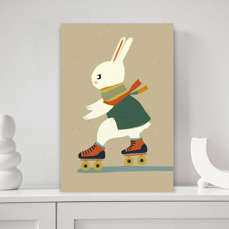Reproduction d'art rétro sans titre, forêt de lapins rétro, 18" H x 12" W