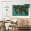 Carte en bois Aliaz turquoise-107961154