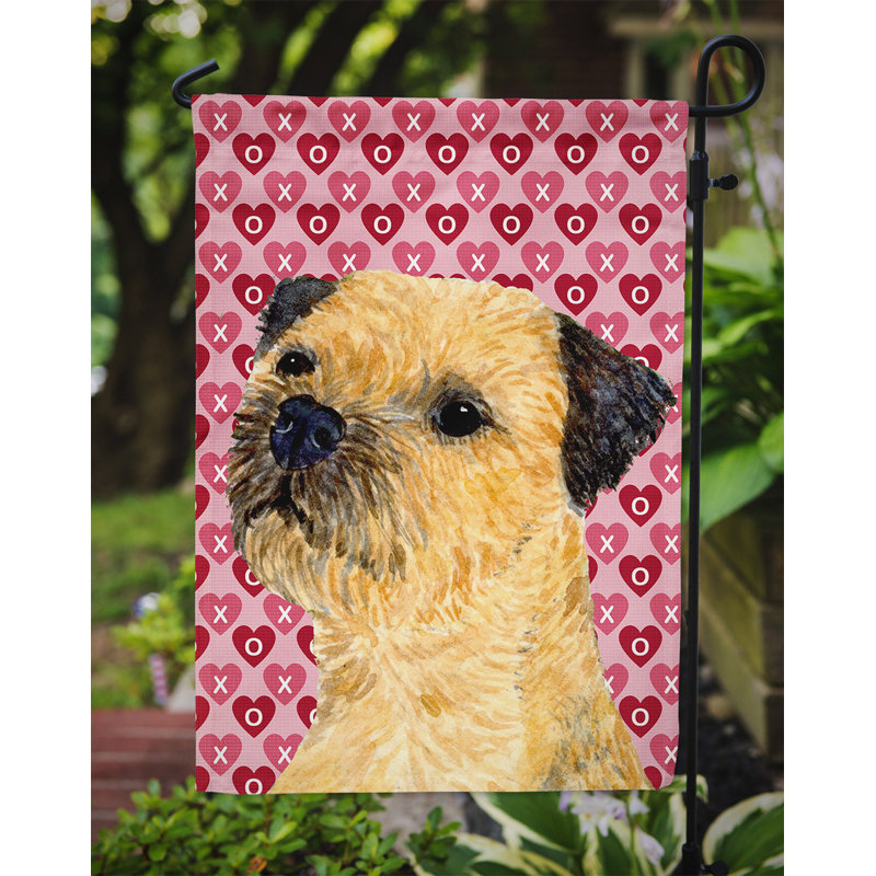 Drapeau de jardin Varastad, Border Terrier (beige et noir)