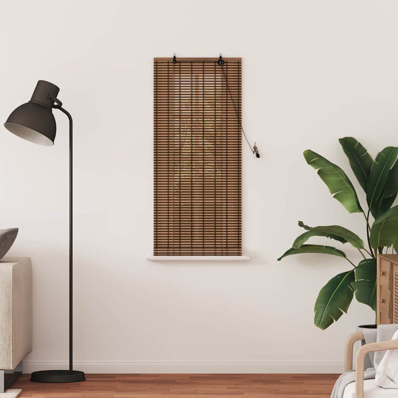 Bamboo Venetian Blind, Brown, 160cm L x 60cm W