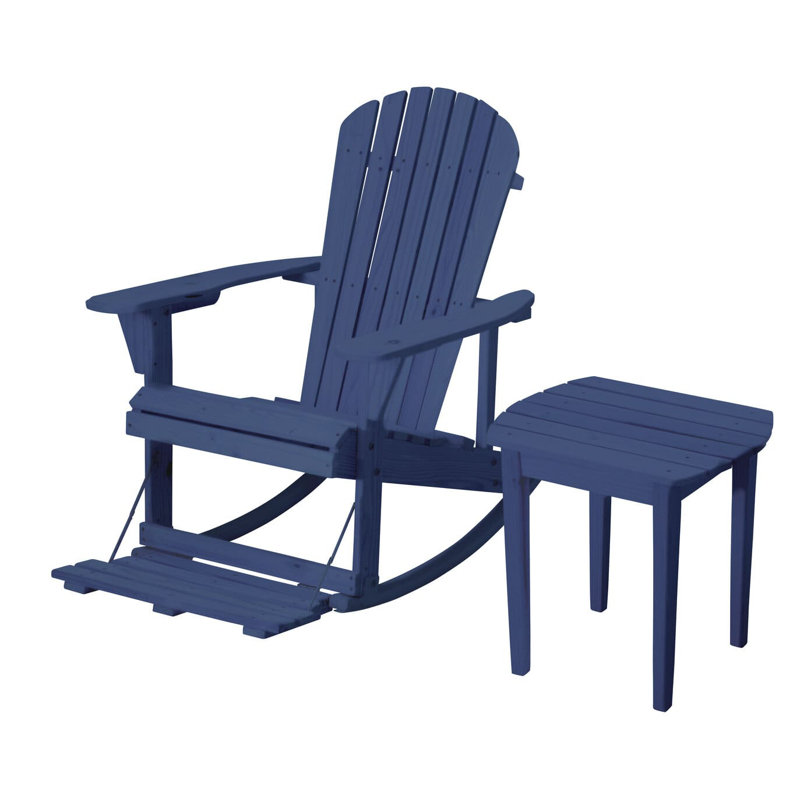 Artiana Outdoor Adirondack Chair, Navy Blue