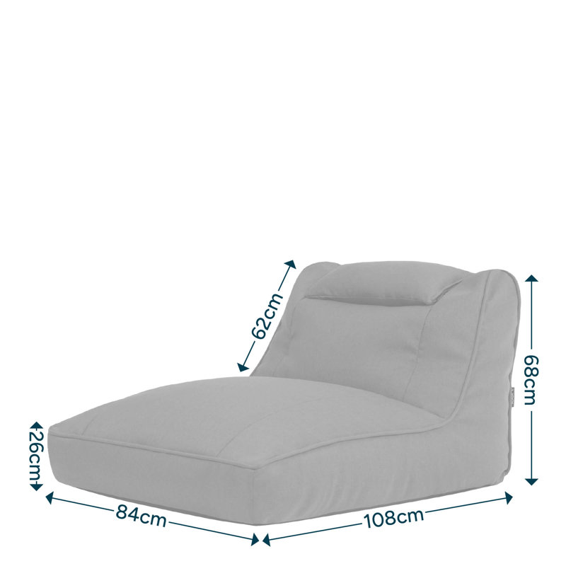 Nova Bean Bag Lounger, Stone Olefin, Natural