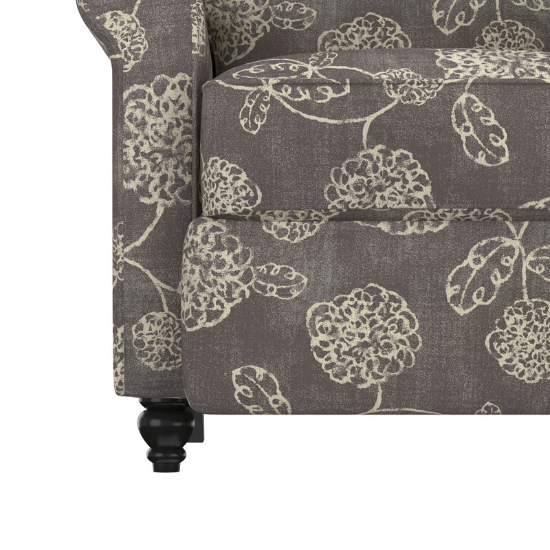 Leni Upholstered Recliner, Pistachio Green Ikat