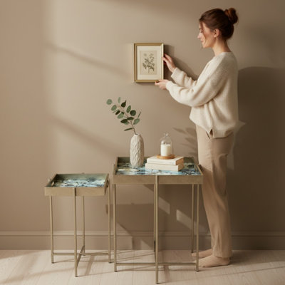 Miamitown Tray Top Side Table Set