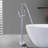 High Arch Single-Handle Freestanding Tub Faucet Bathtub Filter With Handheld Shower In Venetian-111704743