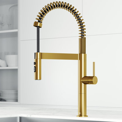 Robinet de cuisine à douchette rétractable 3 fonctions H 1 po Edison Pro