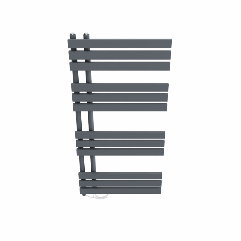 Carralero Designer Towel Rail Heated Towel Rails, 120cm H x 60cm W x 7.35cm D, Anthracite