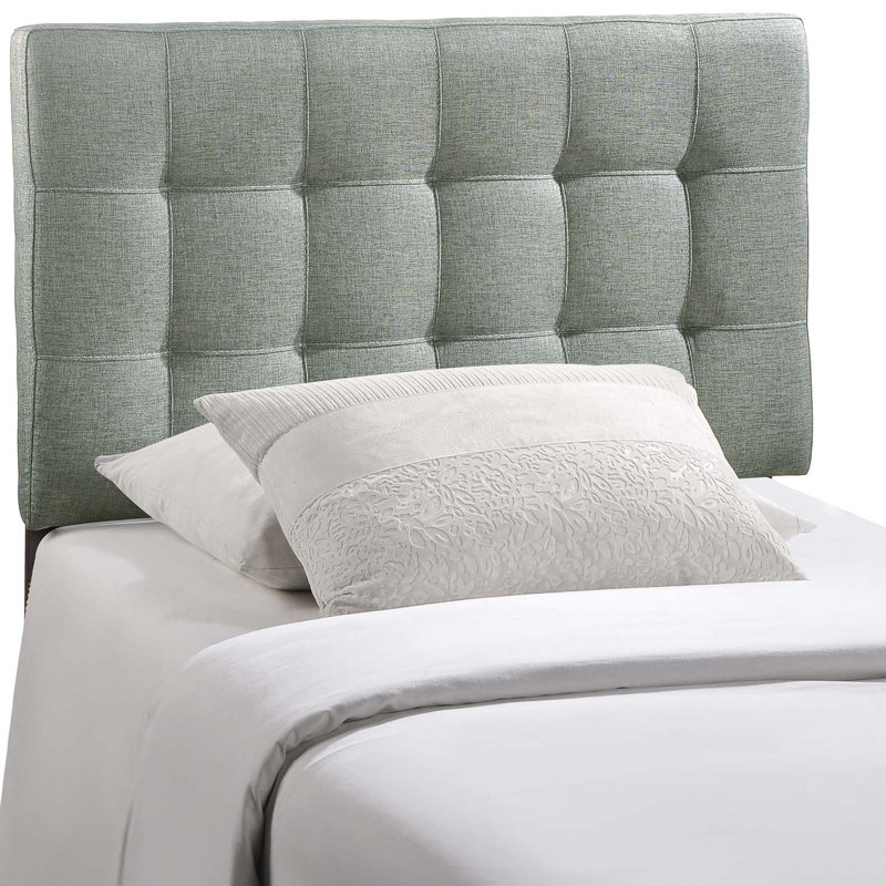 Lily Upholstered Fabric Headboard, Gray, Twin