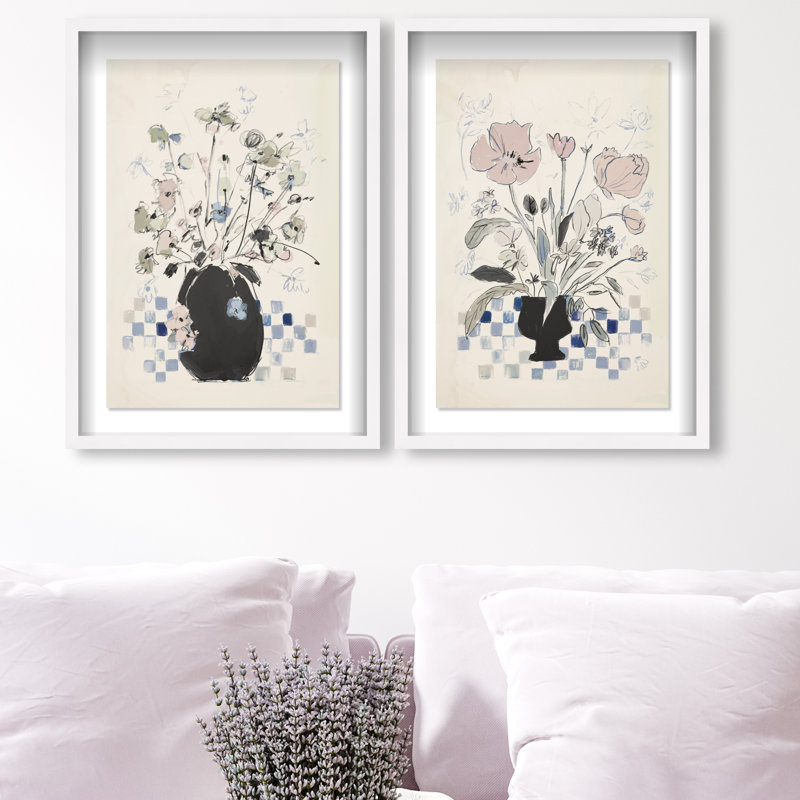 Modern Bloom Set Set by Oliver Gal, 25.5" H x 17.5" W, White Shadowbox