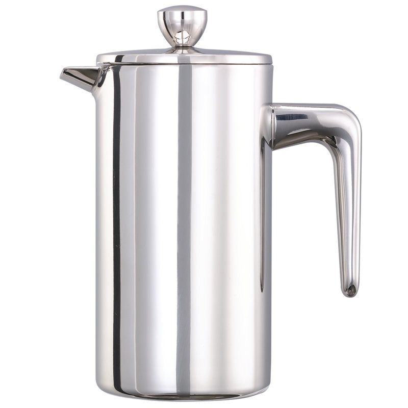 Cafetière à double paroi en acier inoxydable, 1,5 tasse, Poli