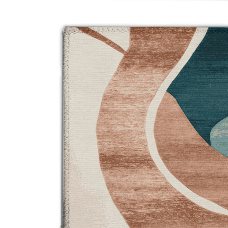 Watercolor Gray Indoor and Outdoor Area Rug, Rectangle 4' x 6'