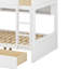 Lit superposé en bois double TG avec échelle, tablettes et tiroirs de rangement, lit superposé multifonctionnel au sol-749735748