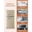 Réfrigérateur compact 3,5 pi³ avec réfrigérateur, petit réfrigérateur avec 2 portes et 7 niveaux de thermostat amovible pour cuisine, dortoir, appartement, bar, bureau-112369285