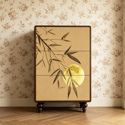 Armoire à chaussures en bois massif de style chinois