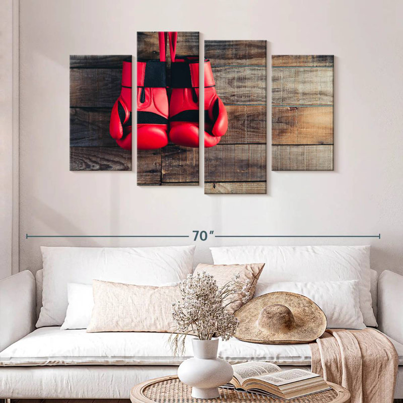 Hanging Boxing Gloves, 32" H x 52" W
