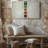 Canvas A Vertical Arrangement Of Seven Vibrant Lotus Flowers Each Representing Wall Art A Different Chakra Set Against A Textured Canvas Wall Art-1606585848
