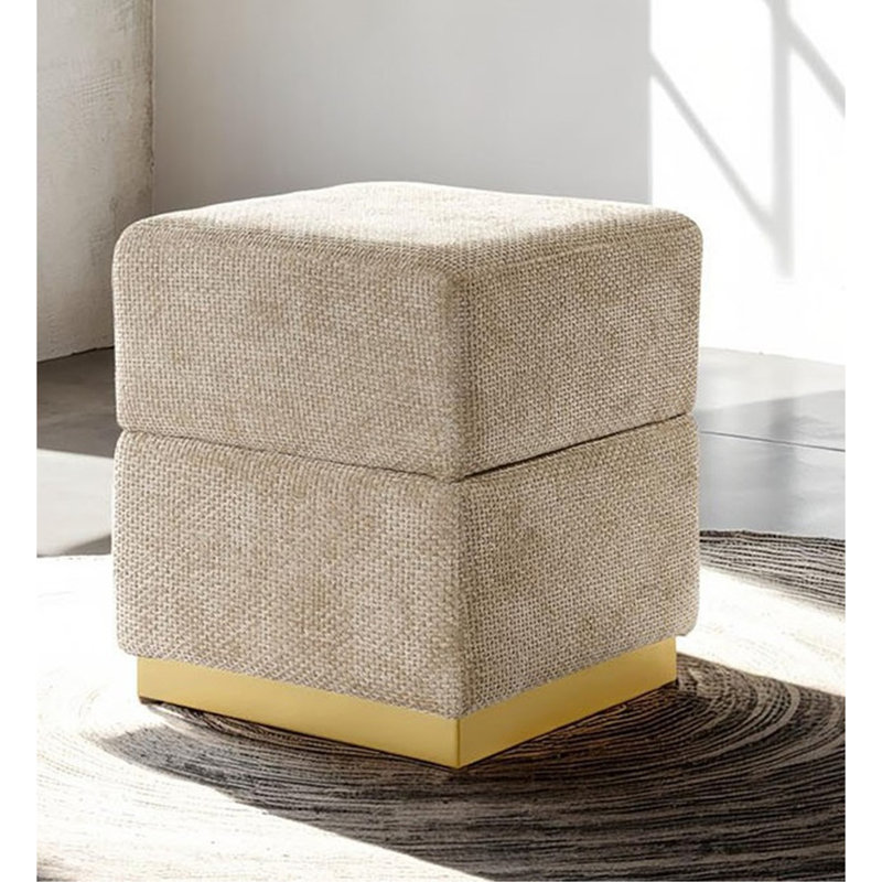 Tabouret d'appoint de style contemporain, Gris argenté