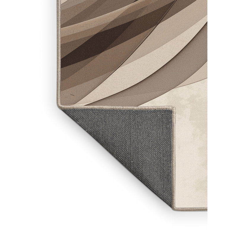 Tapis beige moelleux moelleux et moderne Lulsgate, 7 x 9