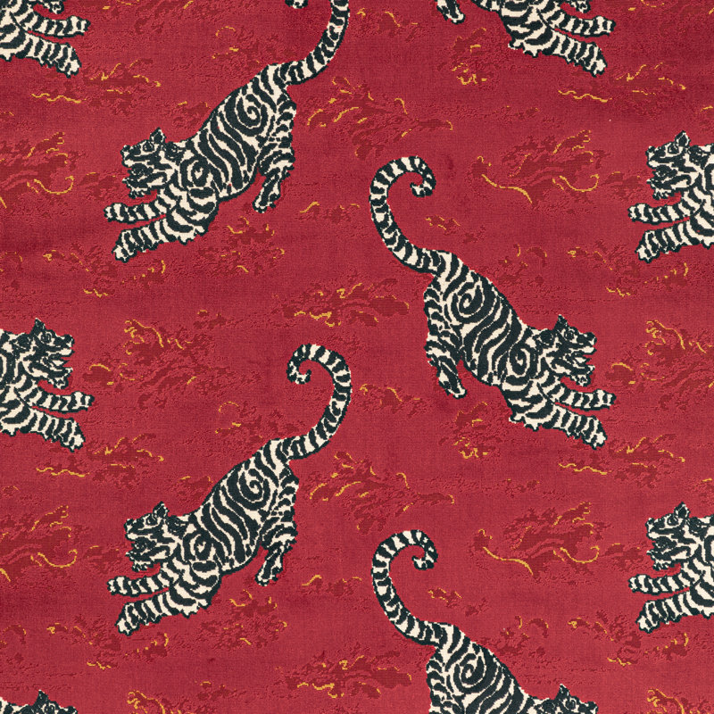 Mindoro Bongol Print Fabric, Crimson